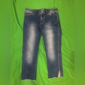 J. McLaughlin Dark Blue Cropped Denim Jeans size 12